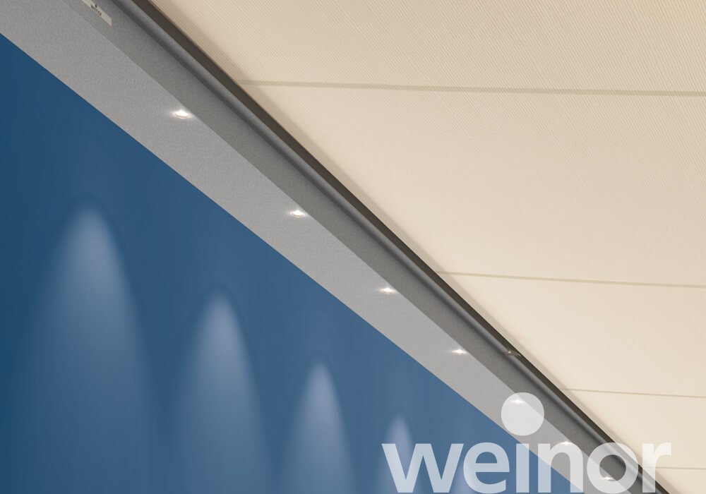 Serrezonwering weinor Sottezza met ledspots, close-up