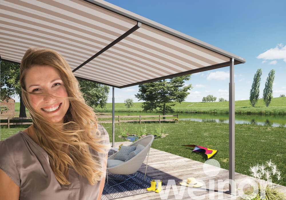 textiele pergola-zonwering weinor Plaza Viva zonder ledverlichting