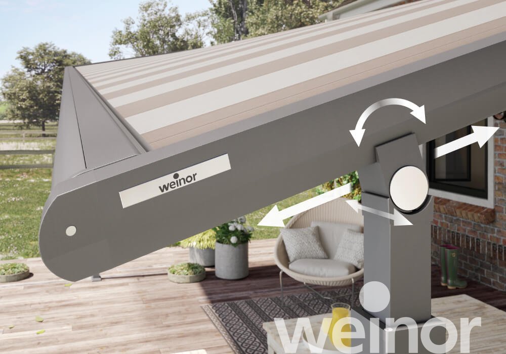 textiele pergola-zonwering weinor Plaza Viva Close up