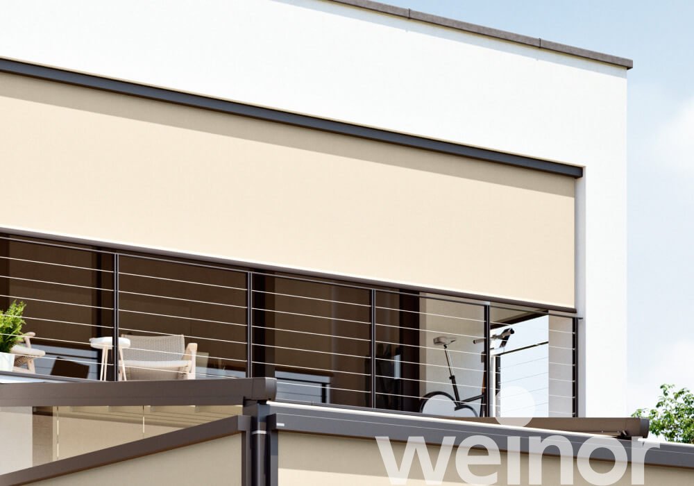 weinor verticale zonweringen VertiTex II Aan het balkon