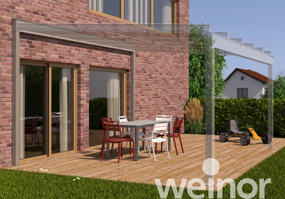 Dragende Wandaansluiting en Terrazza Sempra met glazen terrasoverkappingen
