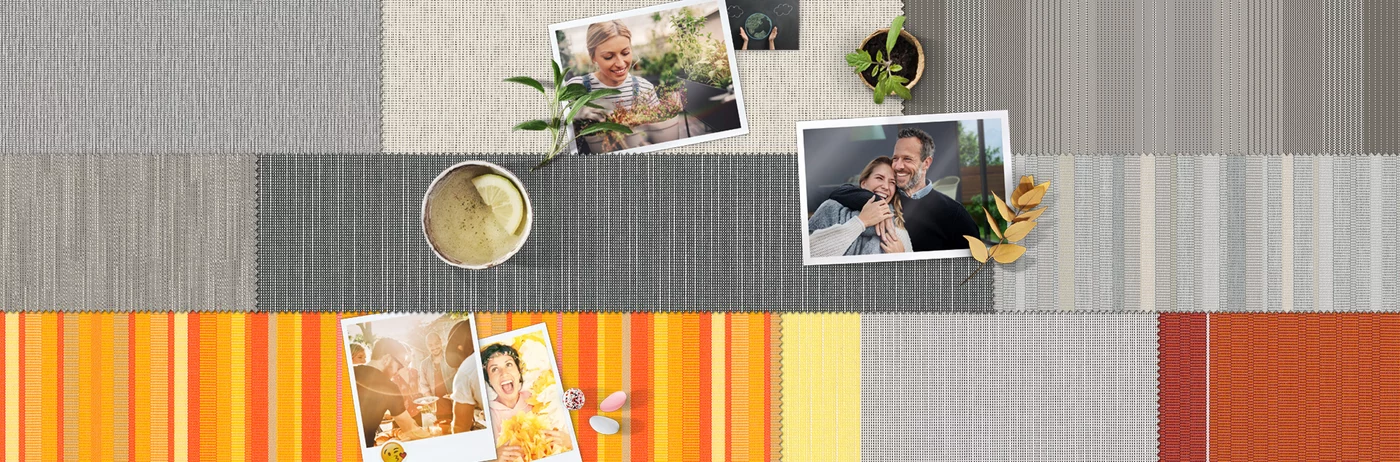 Een collage van verschillende texturen en kleuren, met dominante grijstinten en oranje strepen. Een collage van verschillende texturen en kleuren, met dominante grijstinten en oranje strepen.