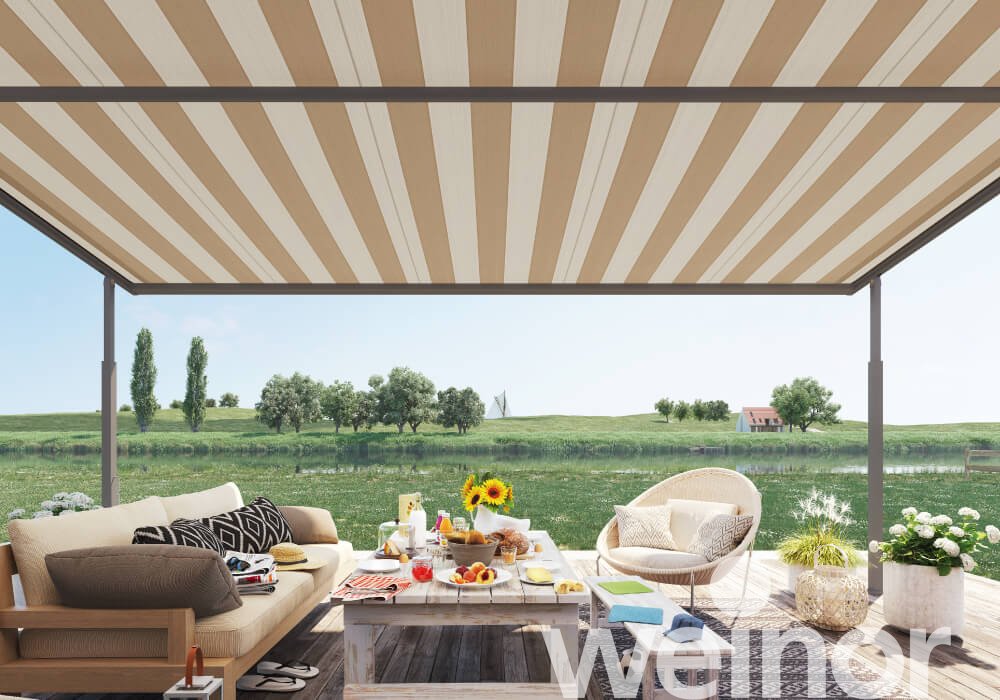 textiele pergola-zonwering weinor Plaza Viva zonder ledverlichting