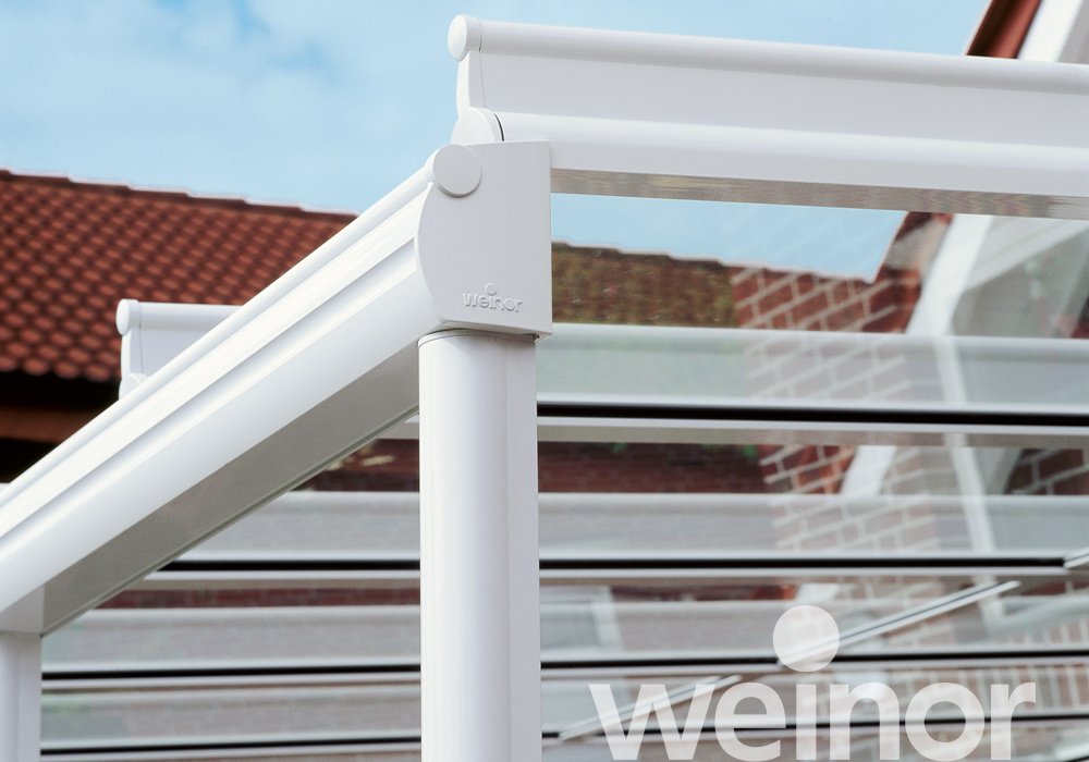 Terrasoverkapping van glas weinor Terrazza Originale Close up