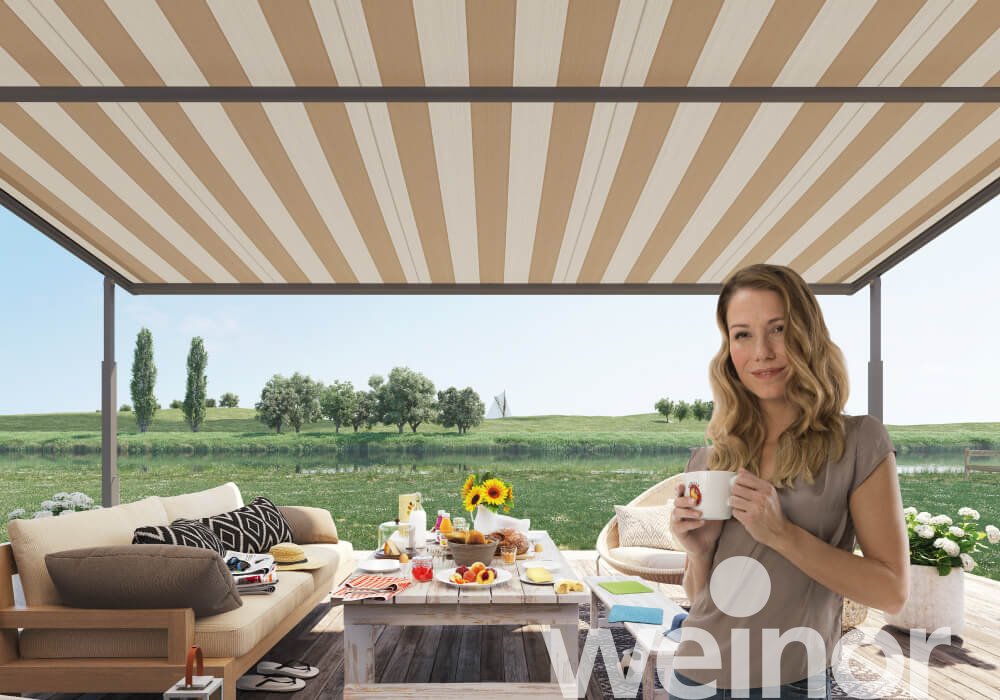 textiele pergola-zonwering weinor Plaza Viva zonder ledverlichting